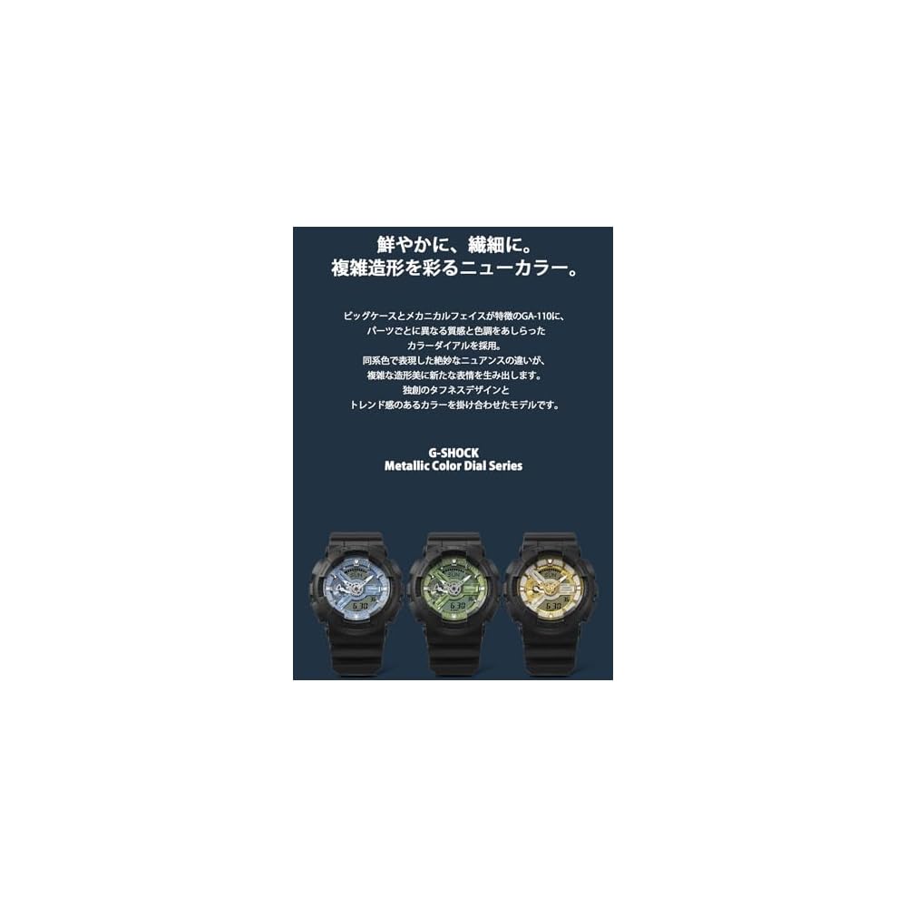 Casio G-Shock GA-110CD-1A3JF Men's Watch Metallic Color Dial Black Resin Strap