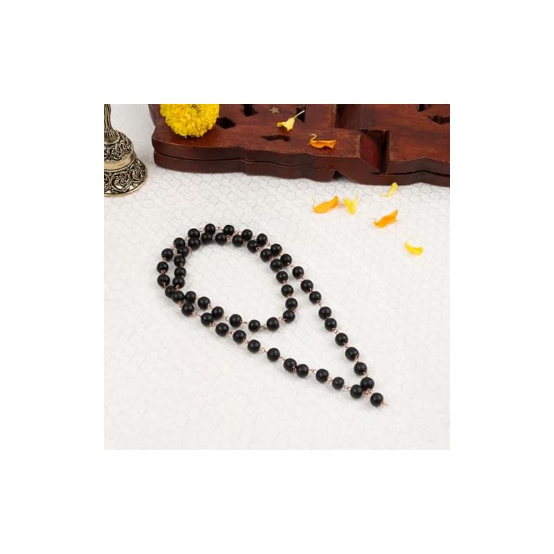 Astrotalk Karungali Malai 54+1 Beads with Copper Wire(8mm) | Karungali Mala Original for Protection & Mars Balance | Ide
