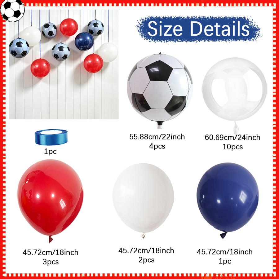 Football printed balloons football blue/green/pink latex balloons football themed party balloons for party decoration Other