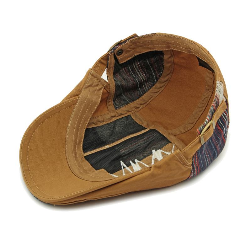 Vintage Keps Herr Brittisk Basker Sömmar Framåtkeps Dam Skärmkeps