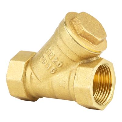 3 4 BSPP Innengewinde Y-förmiger Messing-Siebfilter-Ventilanschluss für Wasseröl-Trennung