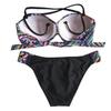 Retro Summer Beach Striped Print Swimwear With Premium Quality Fabric And Timeless Design