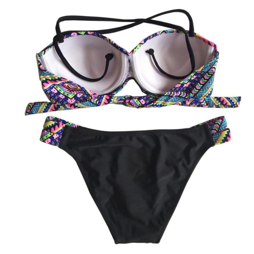 Retro Summer Beach Striped Print Swimwear With Premium Quality Fabric And Timeless Design