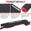 Anti Slips Dash Mat Fit For Toyota Tacoma 2016-2021 Left Hand Drive Felt Fabric Dashmat Dashboard Cover Red Trim