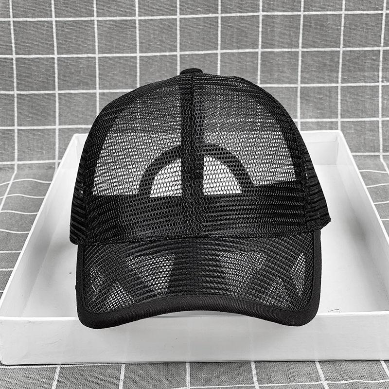 Summer Breathable Full Mesh Cap Men's and Women's Thin Cut Hollow Baseball Cap Versatile Outdoor Sun Protection and Sunshade Cap Duckbill Cap