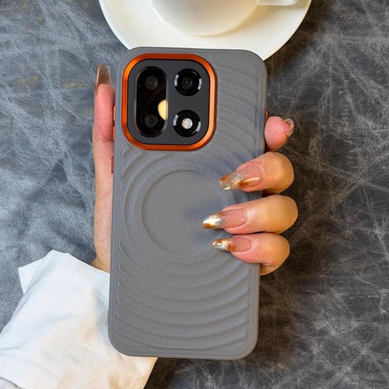 

Business Minimalist Ripple Magnetic Lychee Leather Case for Oneplus 15 13T 13S 13R Ace 6 5 Pro Wireless Charging Anti-drop Cover OnePlus 15