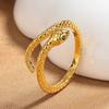 Natal Year, Little Spirit Snake Ring, Women'S High Sense Stacking, Wearing An Open Snake Ring, Personalized Jewelry, Tail Ring, Niche Design