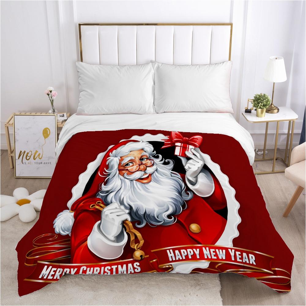 Christmas Santa Claus Duvet Cover Quilt/Blanket/Comfortable Case 140x200 240x220 240x260 Queen King Single Bedding For Home Fly
