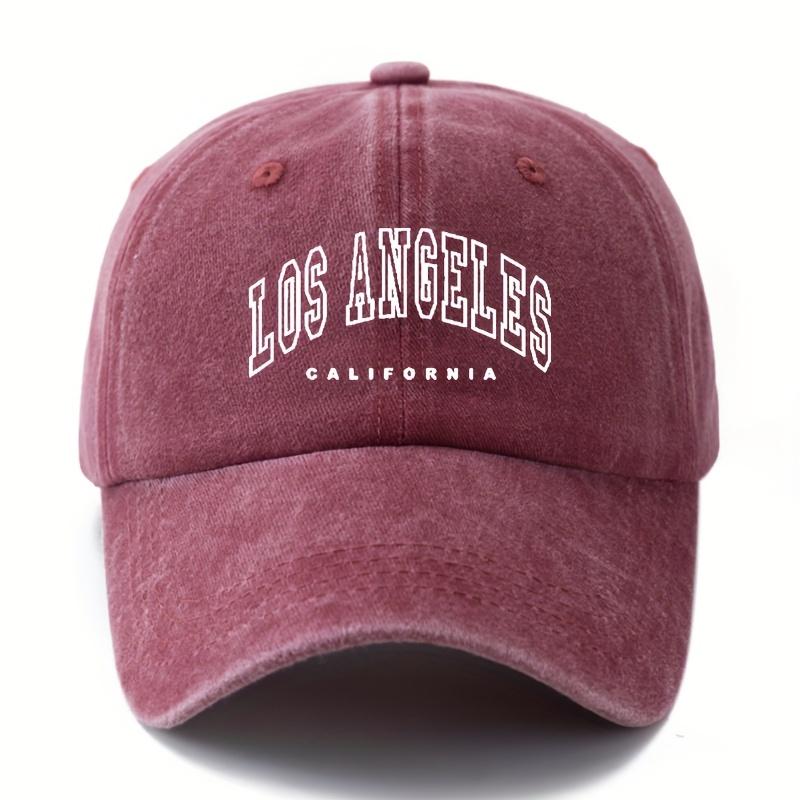 

Men s retro baseball cap Los Angeles lightweight outdoor duckbill cap, suitable for camping party occasions, truck drivers Adjustable бордовий