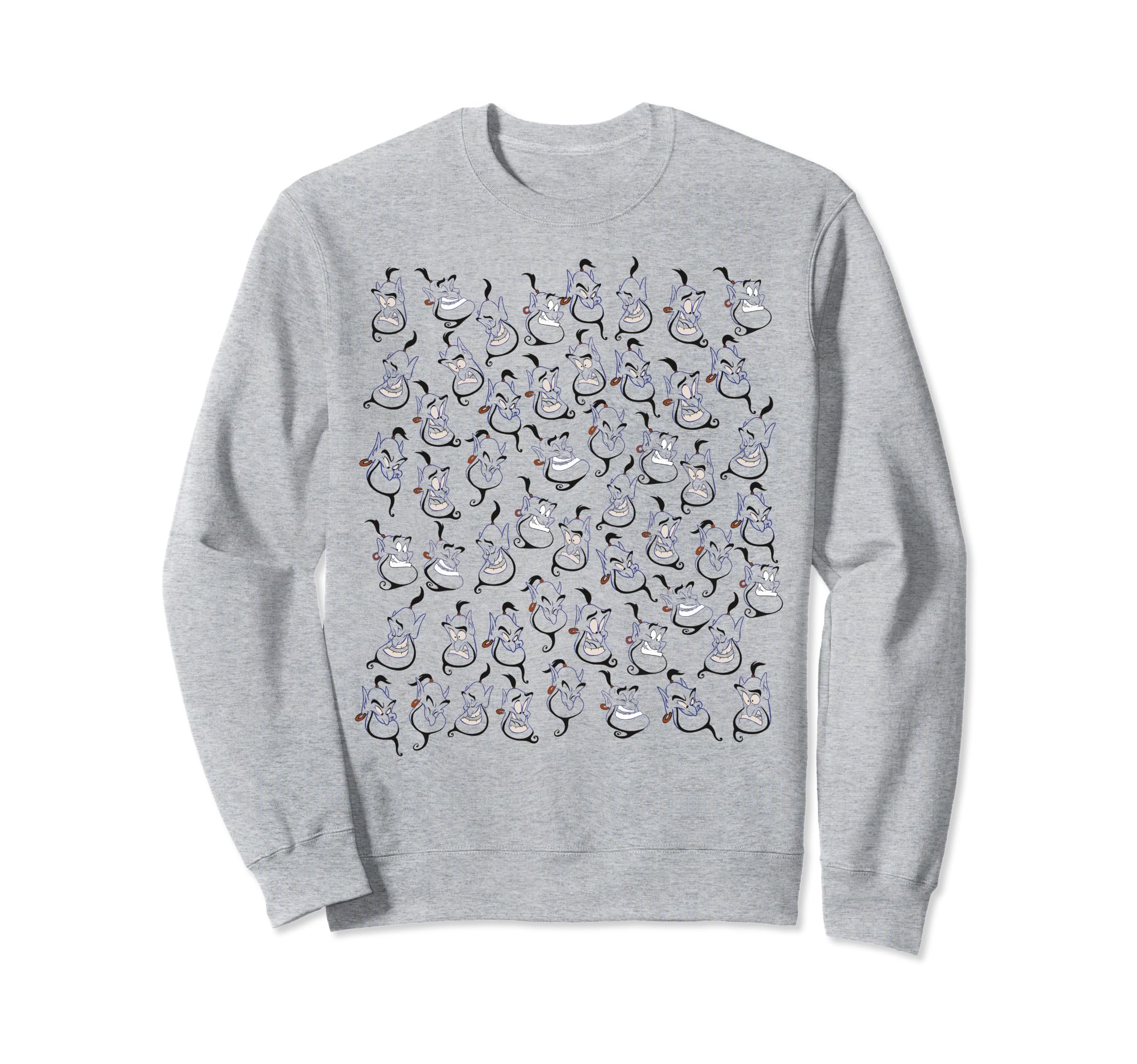 

Disney Aladdin Genie Facial Expression Scattered Heads Sweatshirt