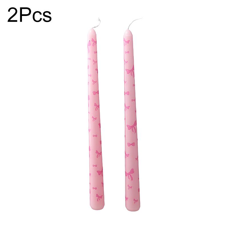 

2 шт./кор. Свадебные украшения, элегантные бездымные свечи, украшение для дома, расписанная вручную свеча для ужина при свечах 25 см розовый