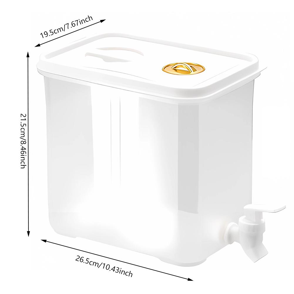 Dispenser di succo ghiacciato resistente alle alte temperature da 3,5/5/10 litri con design del filtro a rubinetto Dispenser di bevande per frigorifero con coperchio Bollitore freddo
