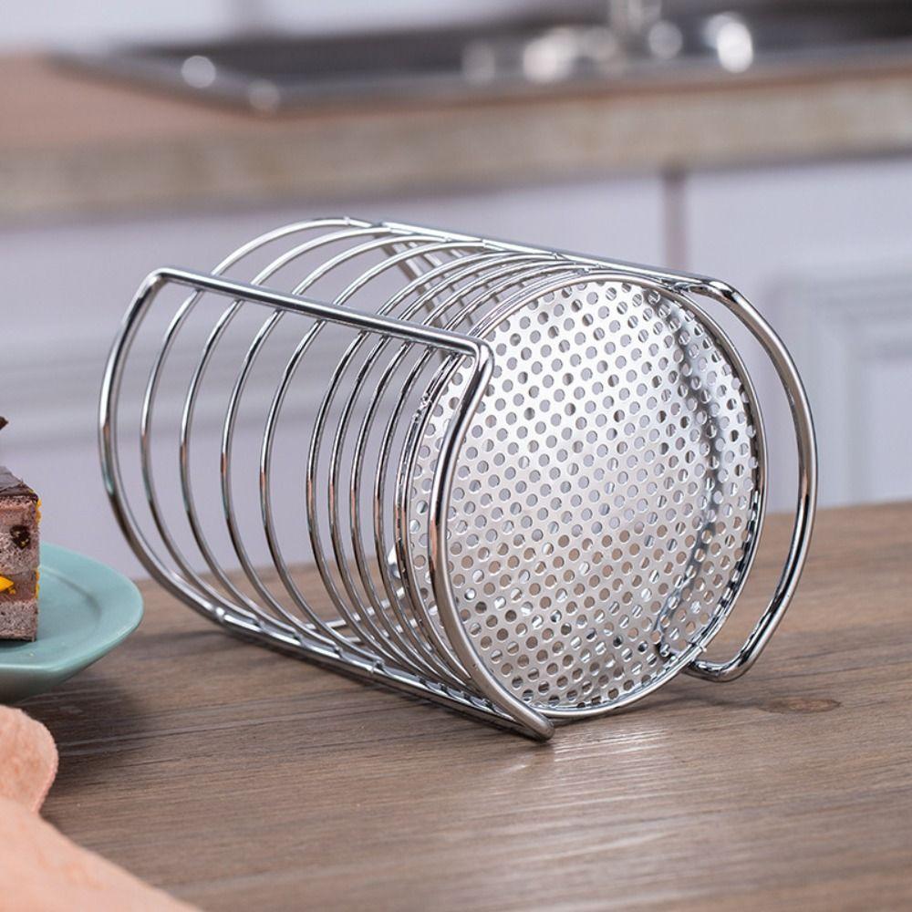 Highted Bottom Kitchen Utensil Holders Round Space Saving Tableware Organizer Quick Drainage Rust-proof Flatware Container