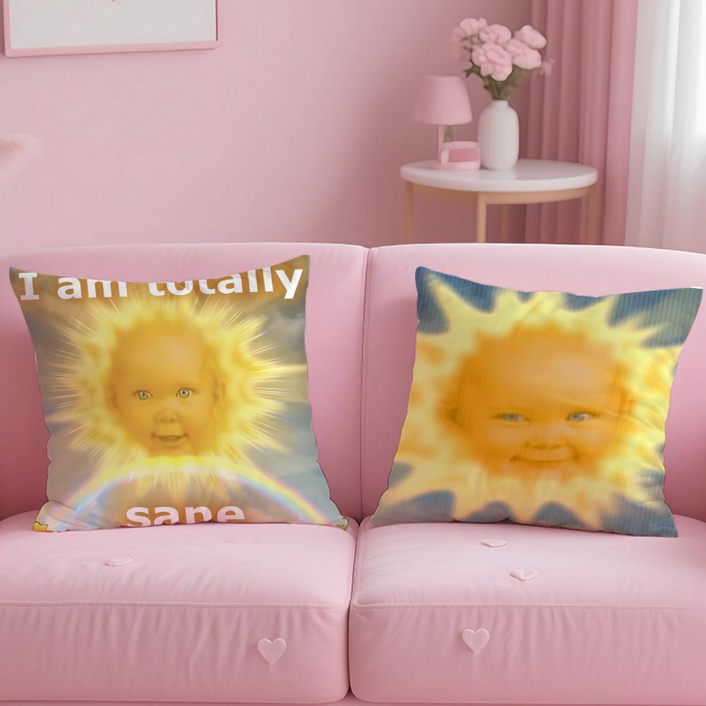 classic cartoon Teletubbies Cushion Cover Soft  EasyWash Pillow Case  Versatile for Couch Bed Travel and Office