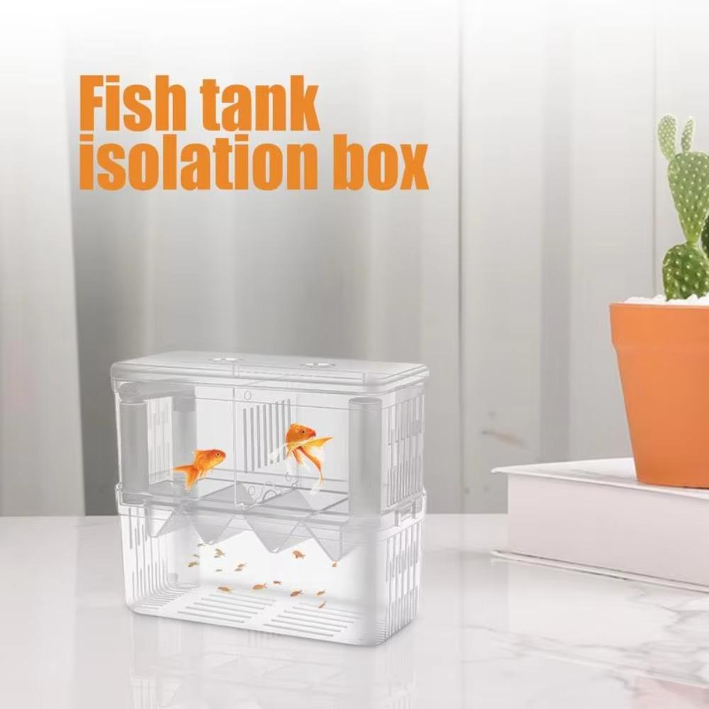 Double-Deck Fish Breeding Isolation Box Clear Fish Breeder Box  Shrimp