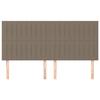 Tête de lit - Classique - Taupe - Hauteur réglable - Pieds en bois robustes