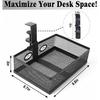 Under Desk Organizer with 360° Swivel, Clamp-On No Drill tallation, Sturdy Mesh Storage Drawer for Home Office, Pencils, Art Supplies and More