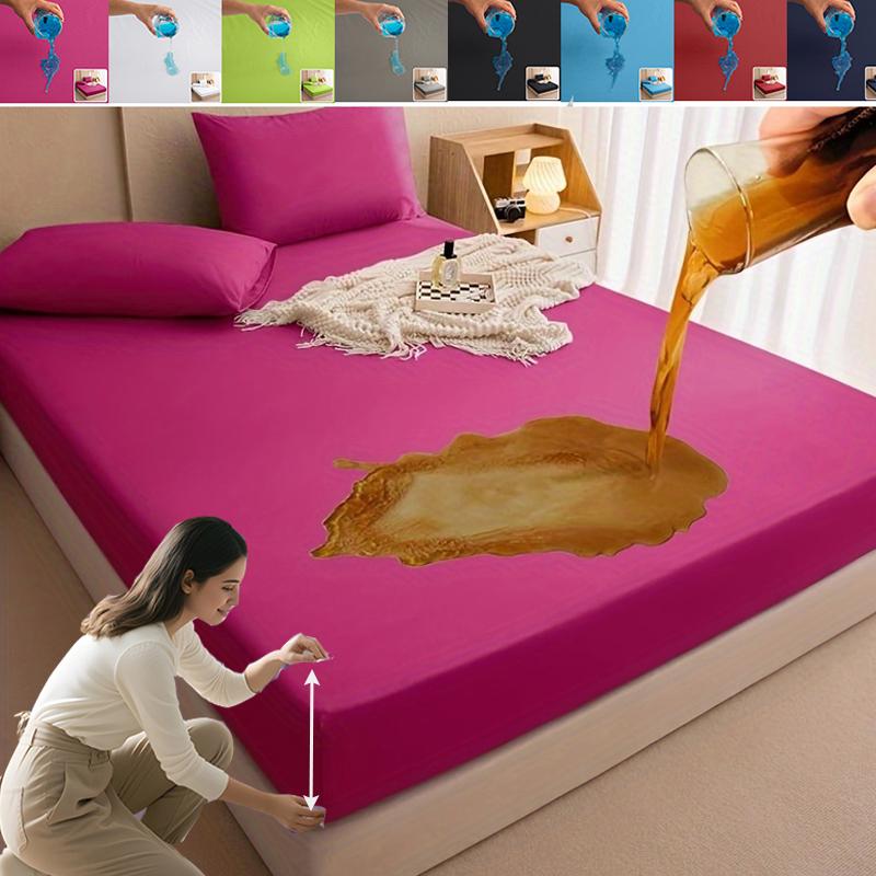 Waterproof Bed Cover Bed Fitted Sheet Home Hotel Bedspread Bedroom Bed Mattress Cover Waterproof Bedding Set Sheet With Elastic Band