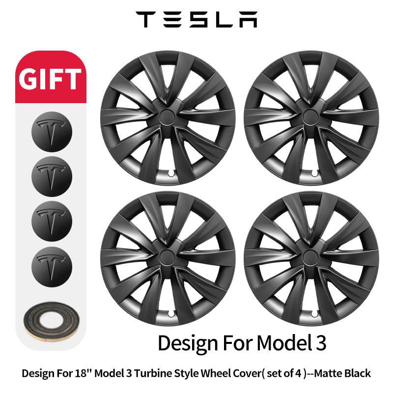 4PCS Wheel Cover Design For TESLA Model 3 2017-2023 18 Inch Wheel Cover Hubcaps Cap Only For Model 3 Wheel Cover Accessories