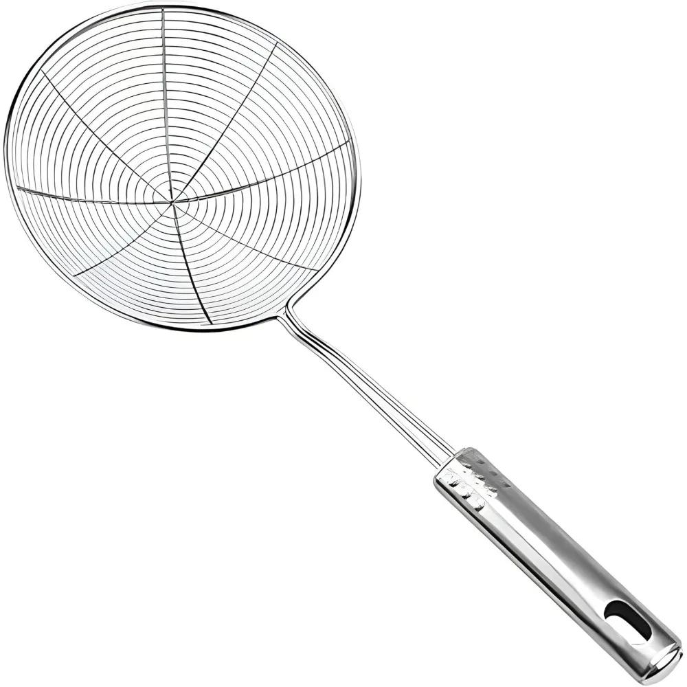 

Stainless Steel Spider Strainer for Cooking Frying Multifunctional Skimmer Spoon with Handle for Kitchen Frying Food Noodle