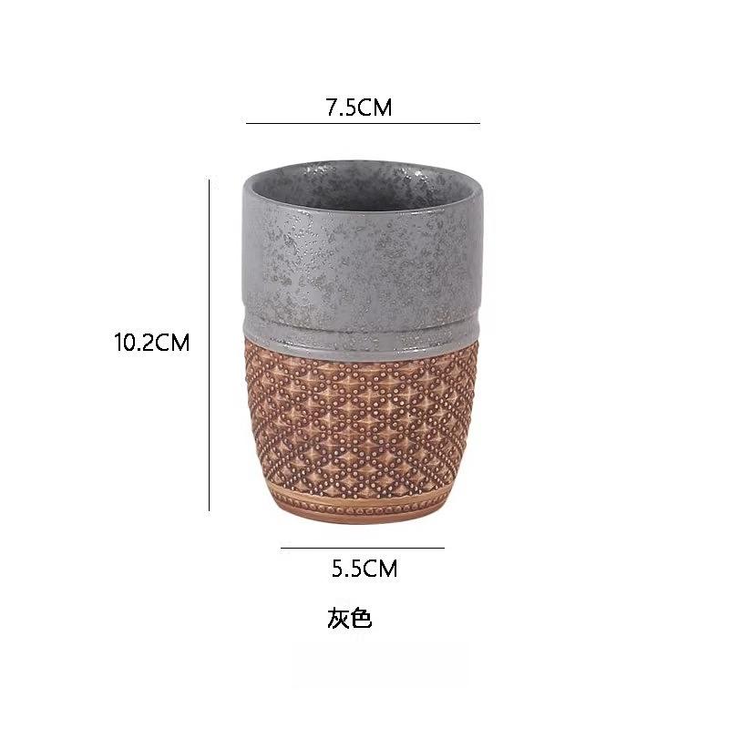 

1pc Ceramic Mouthwash Cup, Household Ceramic Toothbrush Cup, Hotel Toiletries Cups, Bathroom Wash Cup, Bathroom Products