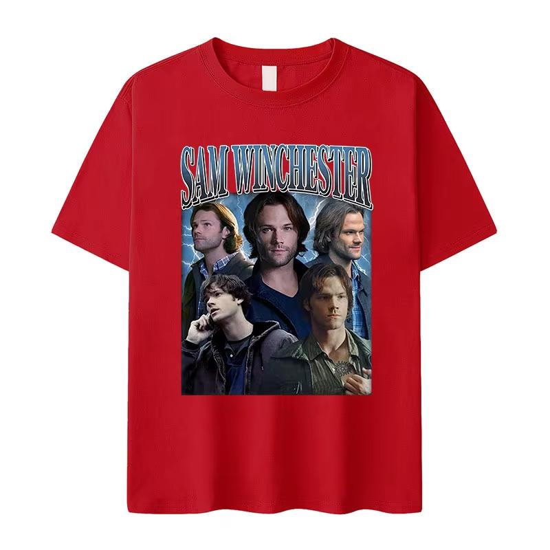 Tv Series Sam Dean Winchester Graphic T Shirts Unisexs Retro High Quality Fashion TShirt Casual Cotton Tees Streetwear