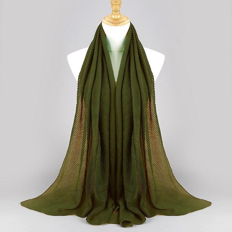 Women Plain Cotton Scarf Head Hijab Wrap Solid Full Cover-up Shawls Foulard Femme Headband Crinkle Muslim Hijabs Store 2024 NEW