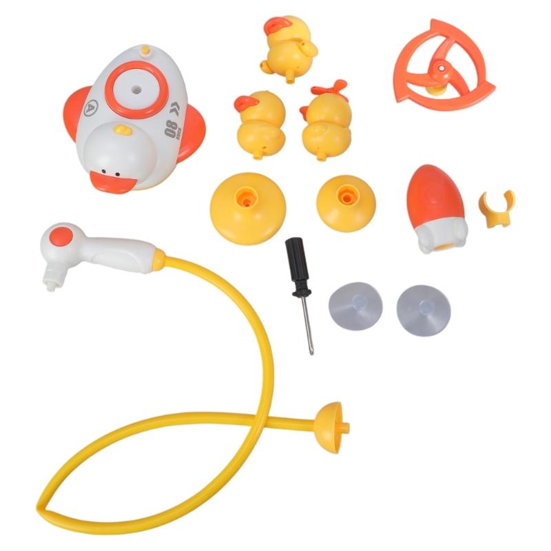 Cartoon Duck Shower Toy Sprinkler for Head Infant Bath Toy Electric Water Floating Boat Toy Interactive Kids Pool Swim T 1