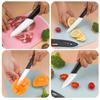 Ceramic Fruit Knife for Kitchen 3 4 5 6 Inch Chef Knife with Sheath Utility Slicing Cooking Tool for Vegetable Rustproof Zirconi