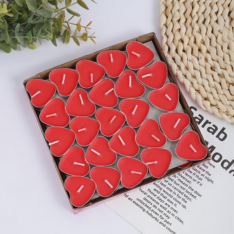 Heart-Shaped DIY Candle Set - 2-Hour Tealight for Valentine's, Proposal, or Birthday