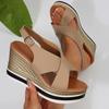 Fashion Women Platforms Sandals Summer Peep Toe High Heel Sandles 2025Cross Band Chunky Wedge Sandals Shoes for Women Sandalias De Mujer