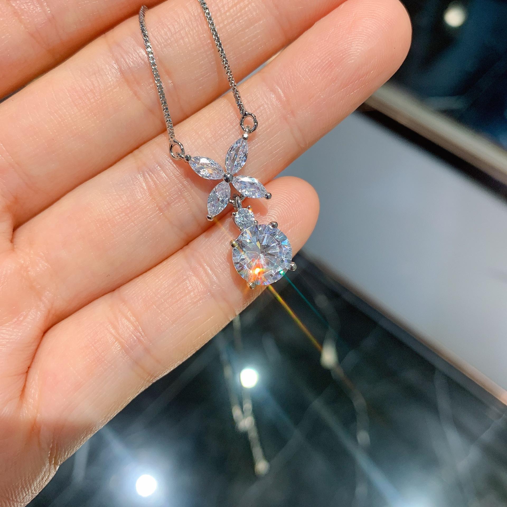 

Huabi Jewelry Internet celebrity live broadcast hot sale Korean version ins tide literary small fresh simulation yellow diamond jewelry set