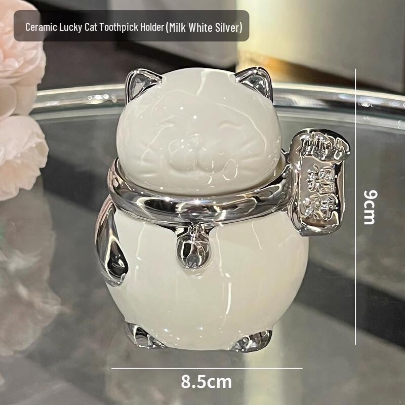 Silingfei Light Luxury Ceramic Toothpick & Floss Holder