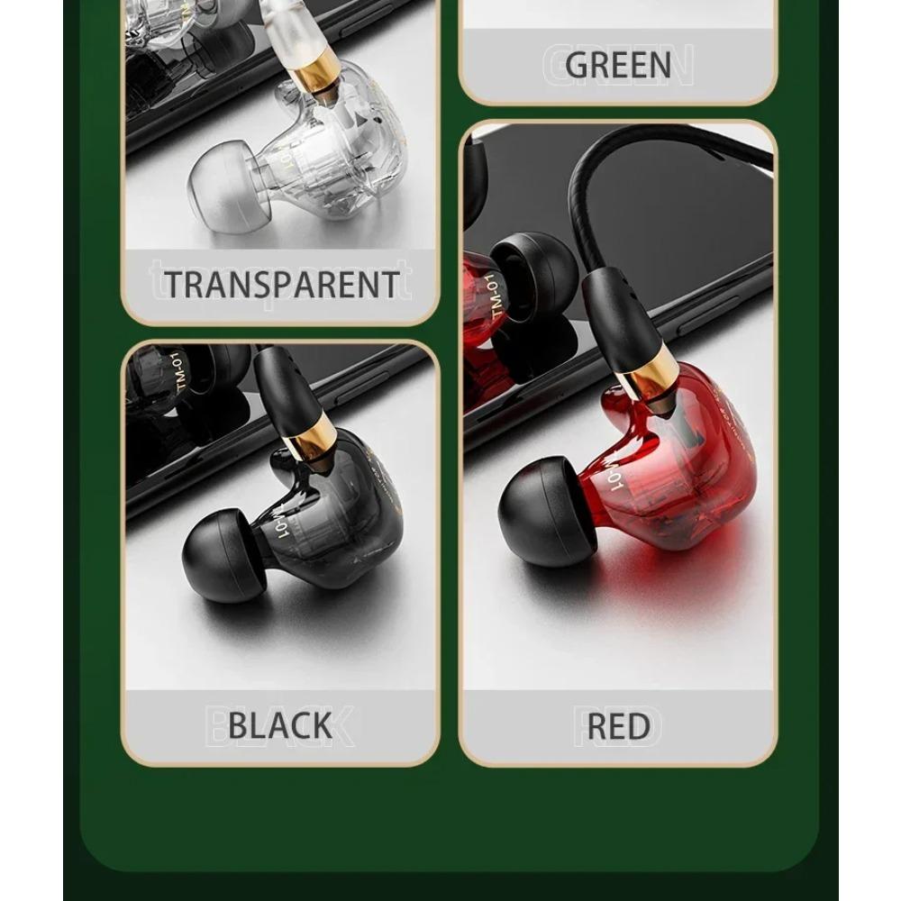 Dynamická drátová sluchátka HIFI Heavy Bass Music Headset Sluchátka do uší 3,5 mm s mikrofonem Závodní sportovní herní sluchátka s potlačením hluku
