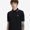 FRED PERRY [M3600] Twin Tip Fred Perry Shirt - Navy/Ecru/Silver Blue Afpm2G33600-74C