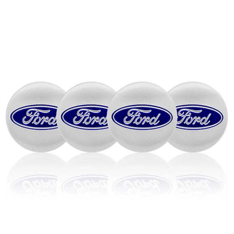 

4Pc Ford Logo 56mm 60mm 65mm Car Wheel Hub Center Cap Stickers Decal For Fiesta Mondeo Explorer Focus Mondeo Escape Kuga MK2 MK3