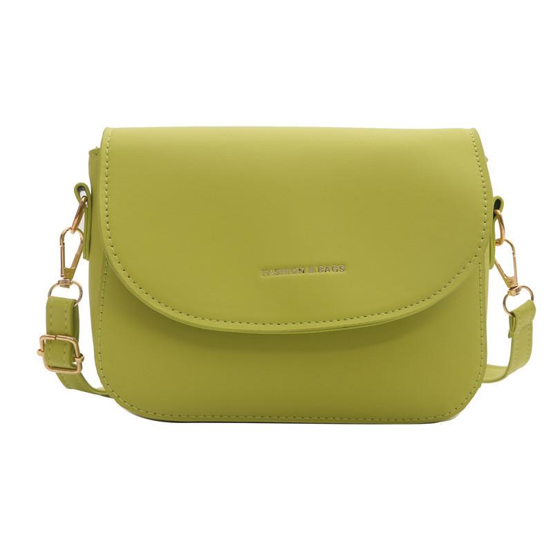 Trendy Candy-colored Saddle Bag In White Khaki Pink Green Brown Black