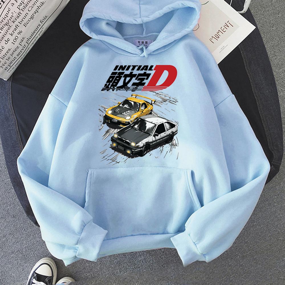 Drift AE86 Initial D 90s Fujiwara Takumi HachiRoku Hoodie Hip Hop Print Top Harajuku  Unisexs Fashion Sweatshirt Japan Anime Graphic