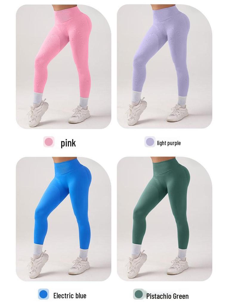Dfyne Damskie Bezszwowe Trójsekcyjne Spodnie do Jogi z Wysokim Stanem, z Marszczeniem w Pasie i Designem Podnoszącym Biodra