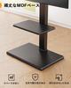 PERLEGEAR TV Compatible with Hidden TV High TV TV Load 8 Level Height Degree Vertical Degree Wood Grain Black Stand, 30-60 Inches, Casters, Stand,