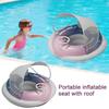 Baby Schwimmring mit Sonnendach Aufblasbare Schwimminsel Kinder Sommer Schwimmbad Kreis Badesitz Kleinkind Ringe