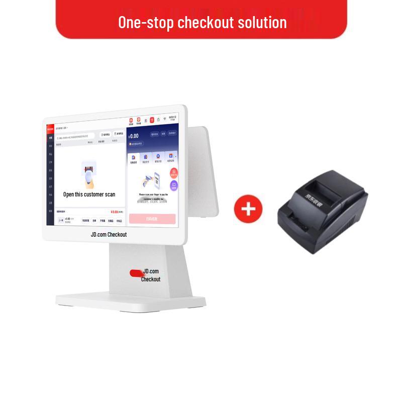 JD K5 Dual-Screen Android POS System with Receipt Printer