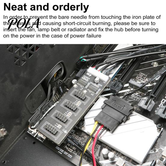 RGB Light USB Splitter 2.0 Header with SATA Power Cable 1 to 4 9Pin Motherboard 9-pin Internal Hub Extension Adapter for CPU WiFi Receiver Cooling Fan
