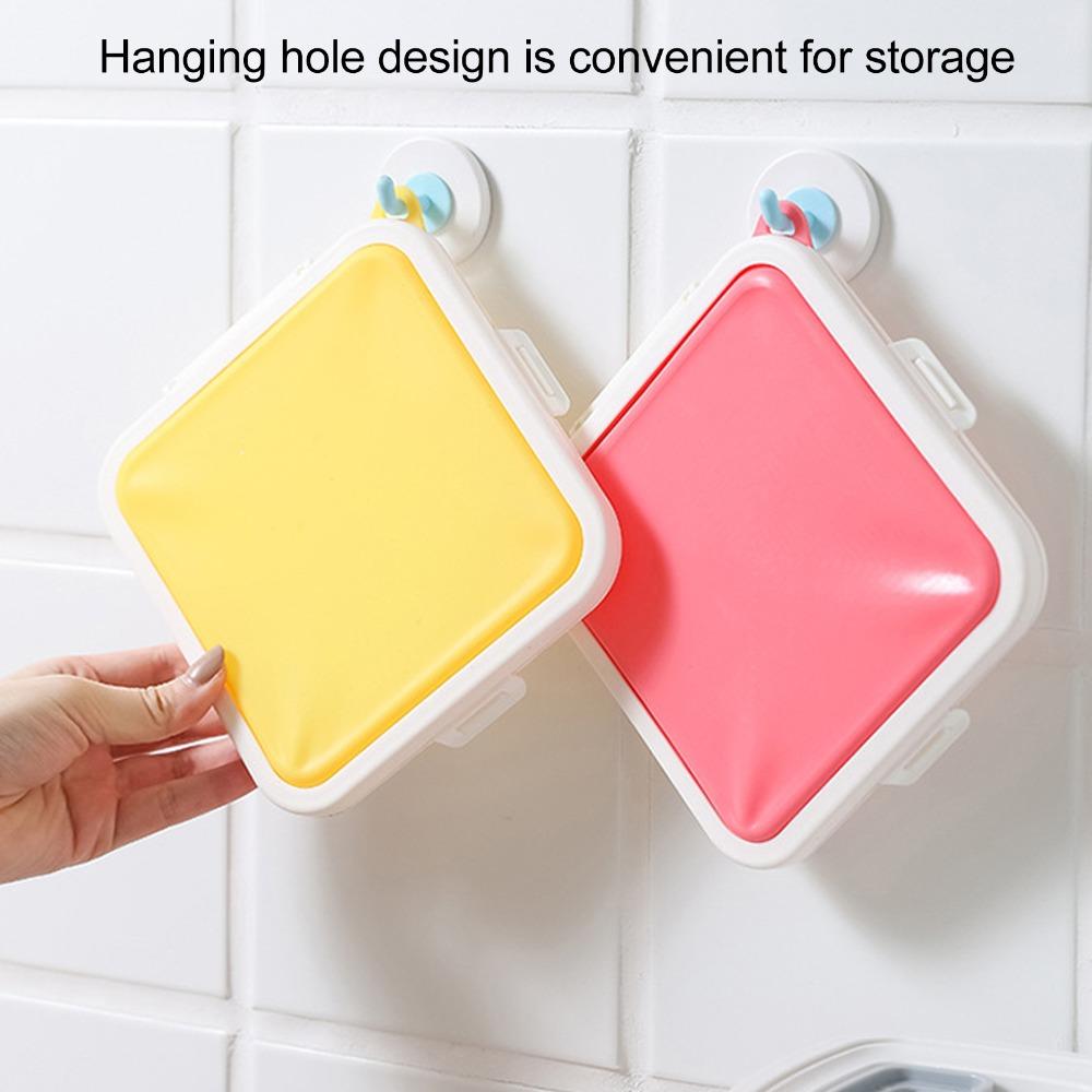 PP Silicone Material Sandwich Storage Box 3 Side Clips Sandwich Holder Sandwich Container For Work