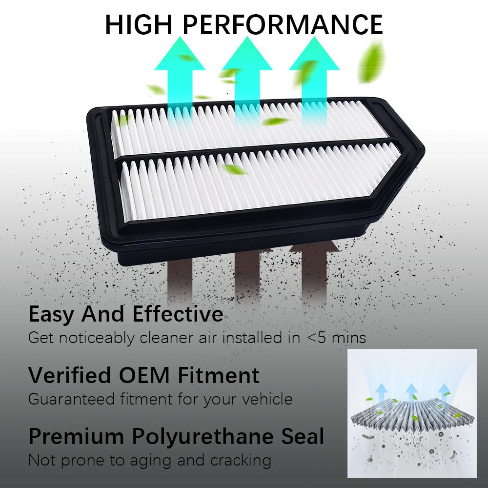 Car Engine Air Cleaner Flow Filter Set For Honda Odyssey 2011 2012 2013 2014 2015 2016 2017 17220RV0A00 80292SDAA01 Accessories