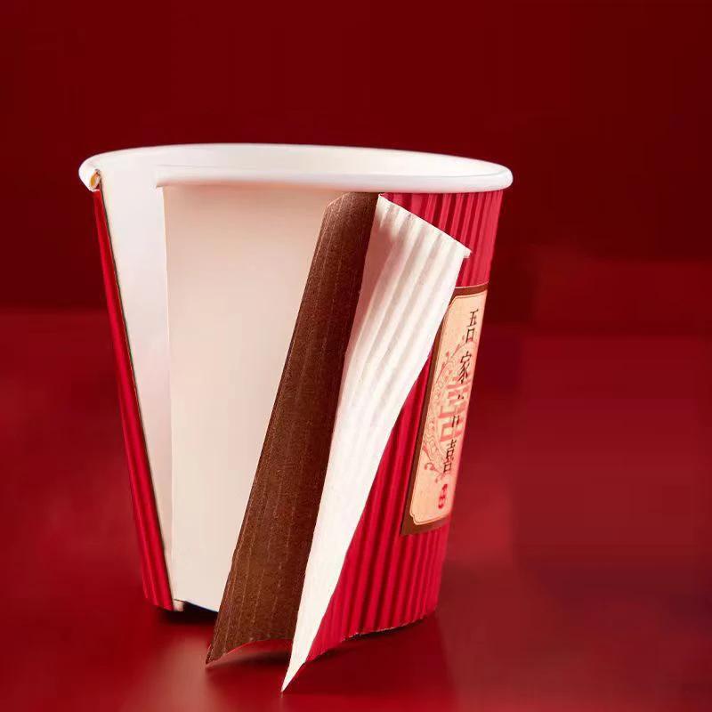 20Pcs/set Chinese Style Cups Wedding Supplies Three-Layer Thickening Disposable Wedding Decoration Red Cups for Party Supplies