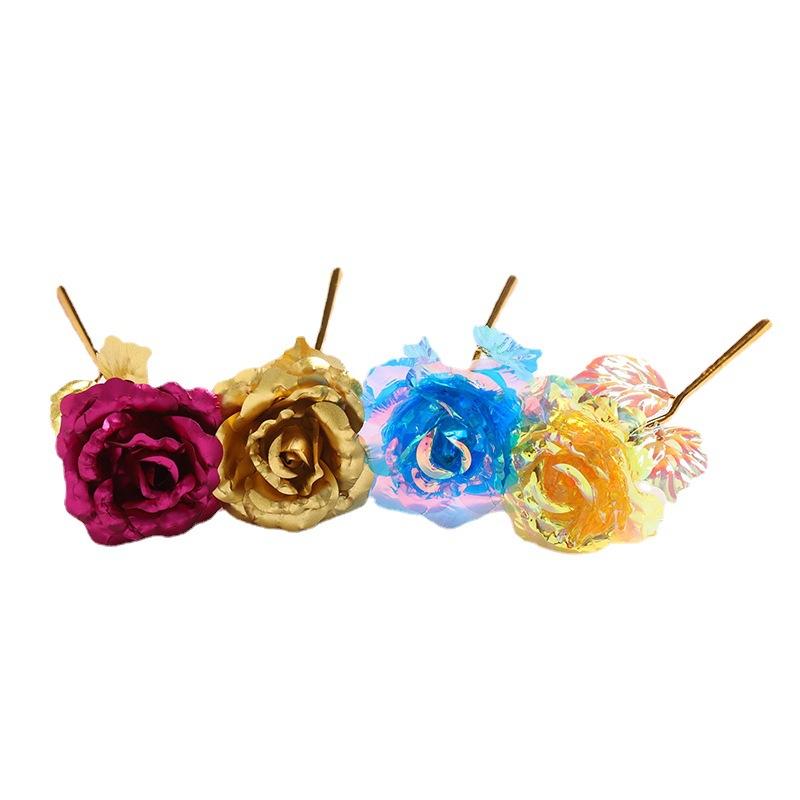 Carnation Gold Foil Flower Gift Box - 24K Gold Rose for Chinese Valentine's Day