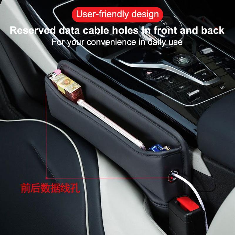 Leather Car Seat Gap Filler Organizer And Storages Automotive Accessories Universal For Car SUV Truck Fill The Gap