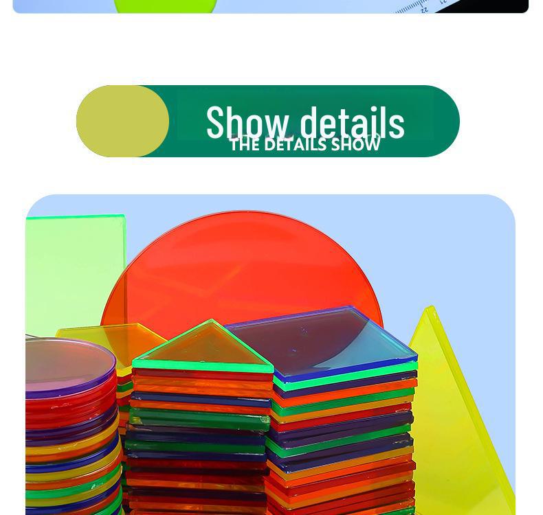 Transparent Geometric Building Blocks: Montessori Educational Toys for Children's Early Learning and Cognitive Development