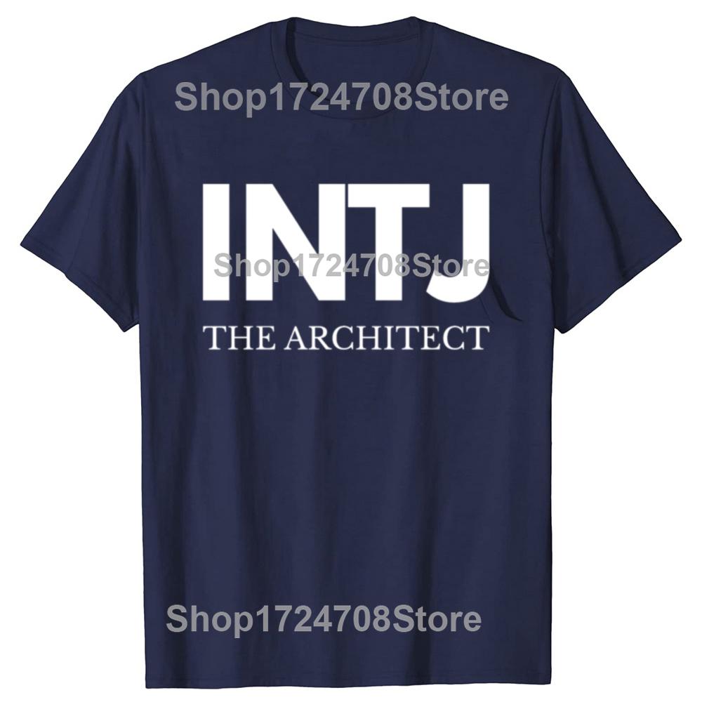 Funny INTJ The Architect Graphic T-shirts Men Women's Fashion Casual Tshirt 100% Cotton Loose Oversized Architecture T Shirt